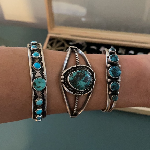 independant Jewelry - 925 Turquoise Cuff Bracelet